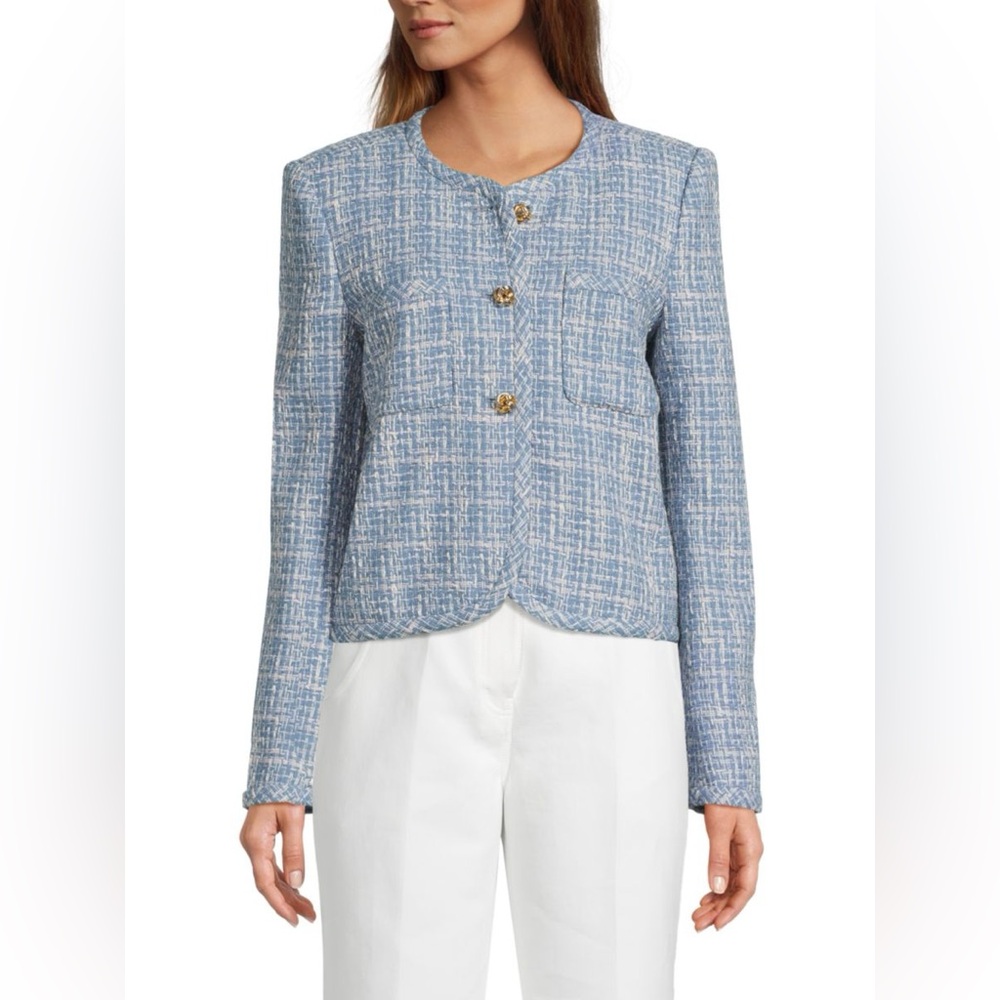 $650 DEREK LAM 10 CROSBY
Emilia Tweed Cropped Jacket size 6